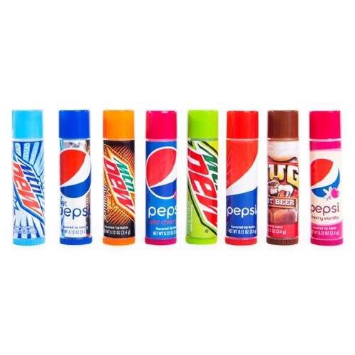 Taste Beauty Soda by Pepsi 8 Tube Variety Pack Flavored Lip Balm