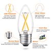 AIELIT B11 Vintage E26 LED Candelabra Light Bulbs, 2W (25W Equivalent), Warm White 2700K, Clear Glass, 200 Lumens, Dimmable LED Edison Bulb for Chandelier Ceiling Fan Pendant Lights, 8-Pack