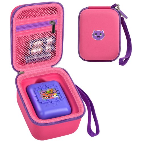 Case for Bitzee Interactive Toy Digital Pet and Case, Hard Carrying Holder for Virtual Electronic Pets React to Touch, Protective Container for AA Batteries and Other Accessories (Box Only)-Pink