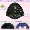GGUP 320W UV LED Nail Lamp, Professional UV Nail Dryer Light for Gel Nails with 72 Beads, Fast Curing Gel Polish Lamp Auto Sensor 4 Timer Setting Portable Gel Curing Lamp for Home & Salon