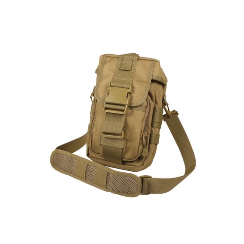Rothco Flexipack MOLLE Tactical Shoulder Bag Crossbody Bag,Coyote Brown