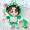 niannyyhouse Dinosaur Suit 20cm(7.8in) Plush Doll Clothes Onesies + Shoe 2-Piece Set Green Pajamas (Green)