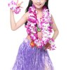 Hawaiian Leis Headband Wristbands Flower Hair Clips Luau Tropical Women Necklace Headpiece Hair Bands Hairband Bracelets Summer Beach Pool Cosplay Dress Up Birthday Party Decorations Supplies Purple
