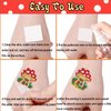 (144PCS) Mushroom Temporary Tattoos Stickers for Mushroom Party Favor Birthday Party Decorations supplies Gifts for Boys Girls 24 Sheet