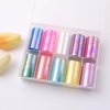 JERCLITY 10 Rolls Aurora Iridescence Nail Foil Transfer Sticker Kit Holographic Nail Foil Sheets Foil Nail Art Decals Laser Nail Foil Transfer Stickers Foil Nail Wraps for Foil Nail Art
