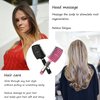 MOODKEY Hair Brush, 2 Pack Boar Bristle, Vented, Curved, Fast Blow Drying, Detangling, Shine & Smooth, All Hair Types, Unisex, Pink & Black