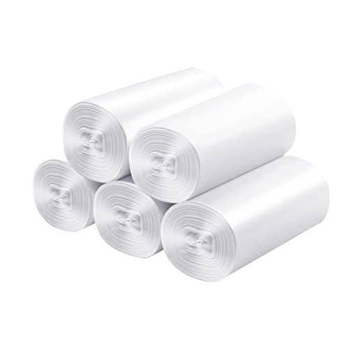 Small Trash Bags Bathroom Garbage Bags Recyclable, Heilaily 2.6-4 Gallon Waste Basket Liners, 10L, 210 Bags, Clear White