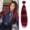 8A Brazilian Virgin Hair 99j Burgundy Straight Hair Weaves Bundle Free Part Red Wine Color 100% Unprocessed Human Hair Weft Weaves (20 INCH)…… B0BWXMLRM9