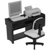 NUOBESTY Miniature Computer Simulation Office Furniture Dollhouse Accessories Mini Desktop Chair Keyboard Model for Dollhouse Black