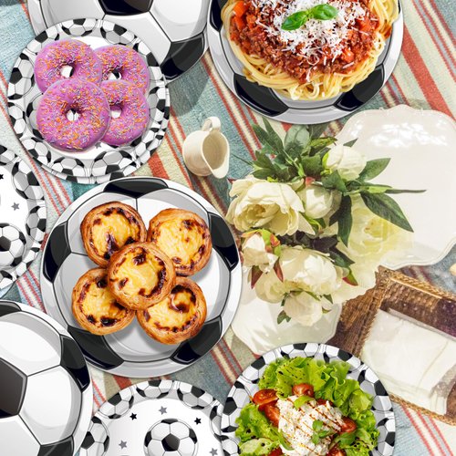 Soccer Plates Napkins and Cups Party Supplies soccer Paper Plates soccer Birthday Party Decorations soccer Party Favors soccer Themed Party Supplies for Party, Birthday Party