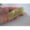 Generic Bronze gold celtic knot metal filigree hair clip barrette