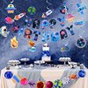 SUNBEAUTY 37PCS Space Galaxy Birthday Decorations Space Themed Party Supplies Solar System Kit Outer Space Galaxy Party Party Decorations Space Themed Party Favors