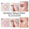 Pink Highlighter Makeup Palette, Face Highlighter Palette Glitter Highlighter Palette Shimmer Highlighter Powder for Face Cheek Illuminator Iluminadores de Maquillaje(03)
