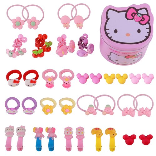 Starneey 40PCS Hair Accessories Hair Ties Hair Clips Barrettes Hairpins Set Hair Rope Hair Band for Girls and Little Girls Baby Kids