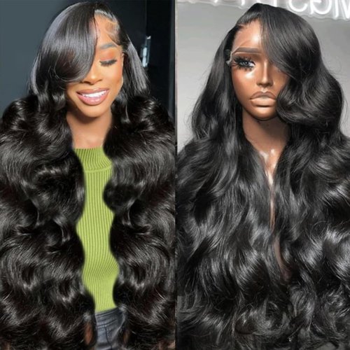 GMNSTAR 13x6 Lace Front Wigs Human Hair 200 Density Body Wave HD Lace Frontal Wigs for Black Women Glueless Wigs Human Hair Pre Plucked with Baby Hair 30 Inch