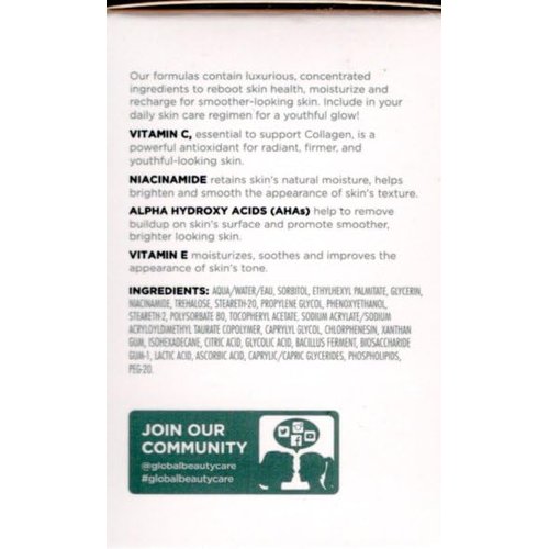 Global Beauty Care Glowing Vitamin C - Skin Cream with Niacinamide, AHA & Vitamin E 1,7 fl oz 50ml