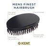 Kent MN11 Finest Men's Hair Brush and Facial Brush for Beard Care, Natural Black Boar Bristle Brush for Mens Grooming, Scalp Brush, 360 Wave, and Beard Straightener For Men's Hair Care