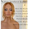 MITIMES #27 Honey Blonde Lace Front Wig Glueless Body Wave Lace Front Wigs Pre Plucked Synthetic Wear And Go Glueless HD Lace Front Wig With Natural Hairline