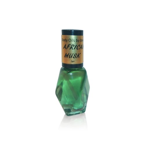 Body Oils by Brenda African Musk Oil - Green Thick Uncut - No Alcohol - Scented Oil - Light Clean Musk (1/4 fl. oz.)