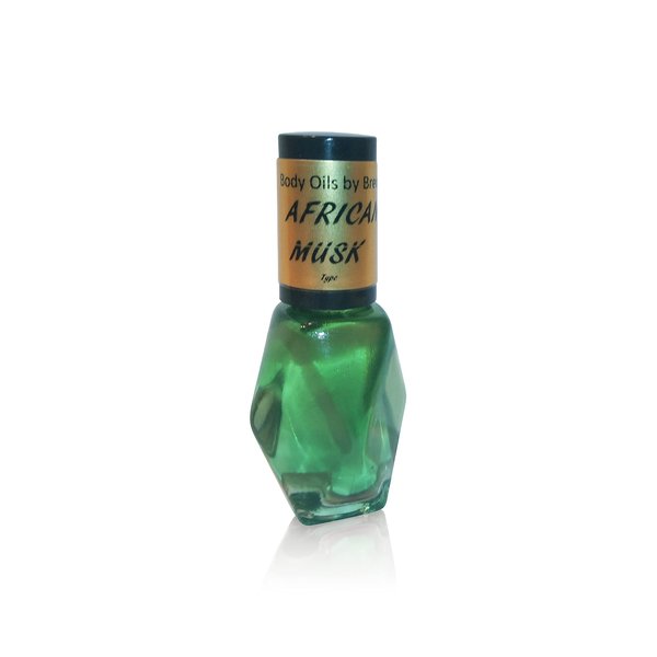 Body Oils by Brenda African Musk Oil - Green Thick Uncut - No Alcohol - Scented Oil - Light Clean Musk (1/4 fl. oz.)