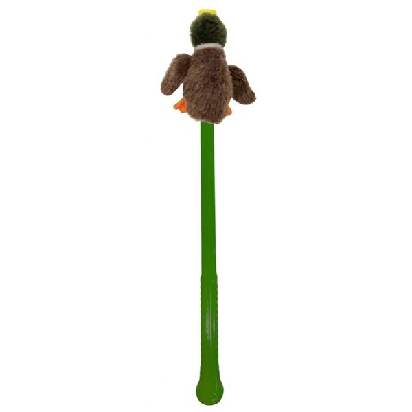 Flingerz Furry Duck on a Stick Dog Toy