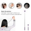 Xiaokeis Back Scratcher, Portable Extendable Stainless Steel Telescoping Back Scratchers Telescoping Scratcher Tetractable Claw Metal Hand Massager Tool for Adults(Purple)