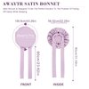 Satin Hair Bonnet Wide Band - Silk Like Sleeping Bonnets for Curly Hair Hair Wrap for Night Cap with Tie Band Breathable Satin Bonnet for Women and Girls(Purple)