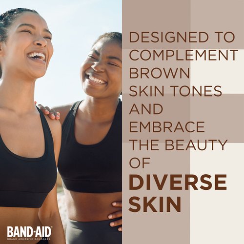 Band-Aid Brand Ourtone Adhesive Bandages, Flexible Protection & Care of Minor Cuts & Scrapes, Quilt-Aid Pad for Painful Wounds, BR45, Assorted Sizes, 30 ct, Pack of 3