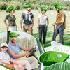 Funny Novelty Golfer Beret Hat with Golf Ball Flag for Golf Party Costume Accessories and Supplies (8 Set)