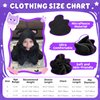 GIFTINBOX Cat Costume For Girls, Cat Noir Costume, Zip-Up Hooded Onesie Black Cat Costume for Kids Dress Up, Role Play Halloween Costumes for Kids Girls 5 6 7 8 9 10 11