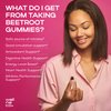 Beet Chews for High Blood Pressure 4000 mg - Beet Root Gummies with Tart Cherry Extract - Nitric Oxide Supplements - Support Cardio Health and Energy - No GMO, Pectin Based Beets - for Women and Men