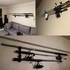 YYST Horizontal Fishing Rod Storage Rack Holder Wall Mount W Screws - No Fishing Rod- to Hold 8 Fishing Rods