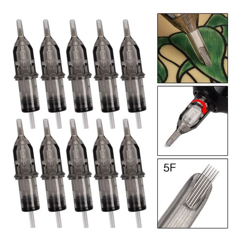 Tattoo Cartridge Needles, ATOMUS 20pcs 5F 7F 9F 11F Flat Disposable Tattoo Needle