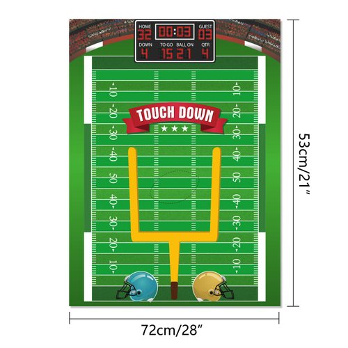 FEPITO Pin The Football on The Goalpost, Pin The Football Game for Kids, Birthday Party Game with 24 Pcs Football Stickers for Football Party Decorations, Kids Birthday Party Decorations