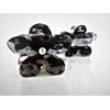 Generic Small mini black lacy flower hair claw clip with crystals (Crystal choice: No crystal), 1 Count (Pack of 1)