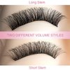 Premade Fans Eyelash Extensions 3D-D-0.07-14 Short Stem Premade Volume Eyelash Extensions 3D 5D 7D Volume Lash Extensions 9 to 20 mm Pre made Lash Fans C D Curl .07 .10(3D-D-0.07,14mm)