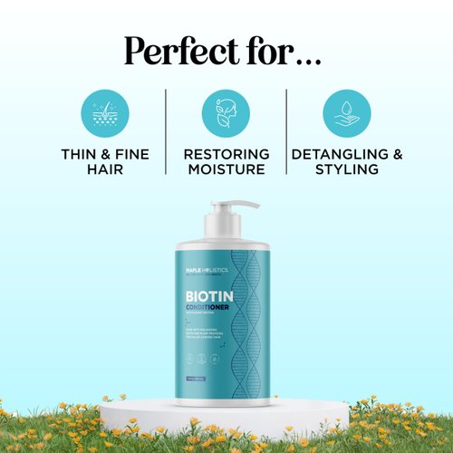 Volumizing Biotin Conditioner for Thinning Hair - Volumizing Conditioner for Fine Thin & Weak Hair - Sulfate Paraben & Silicone Free Hair Conditioner Nourishing Plant Proteins & B Vitamins (25 Fl Oz)