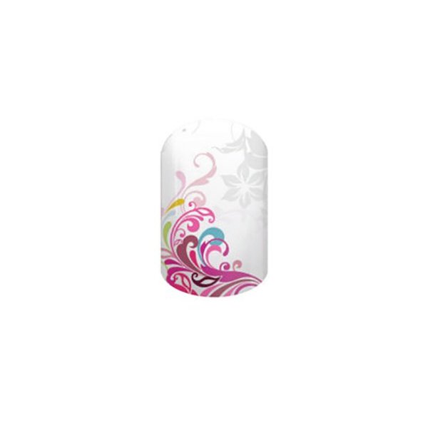 Smoky Floral Flower Full Nail Wraps