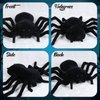 HyDren Christmas Giant Stuffed Spider Toy Huge Realistic Black Spider Stuffed Animal Plush Pillow Christmas Funny Prank Toys(15.75 x 9.84 Inch)