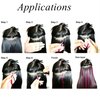 LSNDF 1000Pcs Non-Silicone Nano Ring Nano Lined Beads for Nano Ring Hair Extensions Hair Tinsel Feather Hair Extensions (2.5mm, Black)