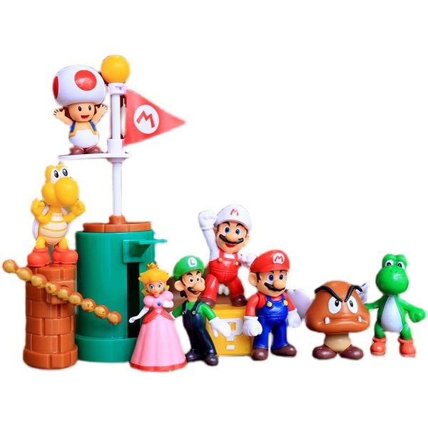 Isaneihas 12 pcs/Set Mario Figures Toy - Mario & Luigi Figurines – Yoshi & Mario Bros Action Figures （2 inch）