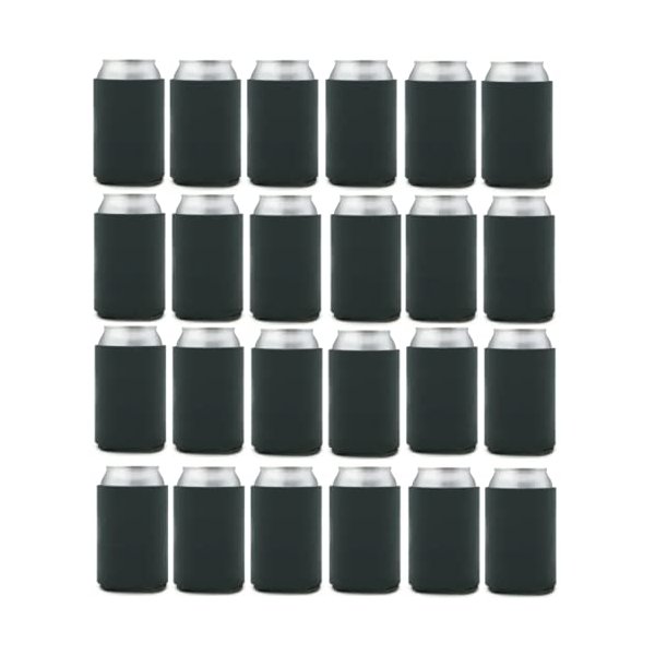 Can Cooler Sleeves Blank Poly Foam (24, Charcoal)