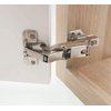 DECOBASICS Lazy Susan, Pie-Corner Kitchen Cabinet Hinge Set for Folding Doors. 165 Degree Nickle Plated Iron Concealed Hinges with Plates for Face Frame and Frameless Cabinets.