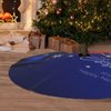 Christmas Tree Skirt Blue Ball Fir Branch Snowflake 36 Inch for Xmas New Year Nightmare Before Christmas Decorations Lobby Home