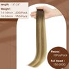 Full Shine Tape in Hair Extensions Real Human Hair Balayage Color 3/8/22 Insert Machine Virgin Tape in Hair Extensions 25Gram Injection Tape Ins Human Hair Extensions 10Pcs 20Inch Skin Weft Hair
