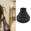 Universal Collapsible Hair Dryer Diffuser, Silicone Blow Dryer Diffuser Attachment Portable Travel Hair Dryer Diffuser for Home Hair Salon, Suitable for Nozzle 1.4 in to 2 in (Black)