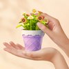 MEIEST Mini Flower Succulent Bonsai Building Block Set,Simulation Pot Plant Artificial Particle Flower Botanical Collection Construction Building Bricks Toy,Cute Home Decors (Daisy)