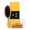 Boar Bristle Hair Brush for Thick Hair Set. Hairbrush for Women With Thick, Long or Curly Hair. Restores Hair's Shine and Health. Comb, Travel Bag & Spa Headband Included