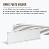 Lenink 6 Pack Name Plate Holder, Wall Mount Office Door Name Plate Holder for Meeting Room, Business Department, Warning Area 8” X 2” (Silver)