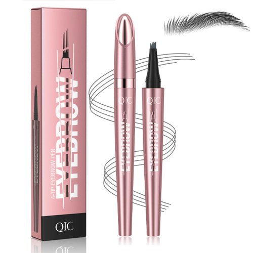 3D Waterproof Microblading Eyebrow Pen,Micro 4 Point Eyebrow Pencil for Women Brown, Long-lasting Natural Smudge-proof Precision Magical Microblade Brow pen (3# Gray)